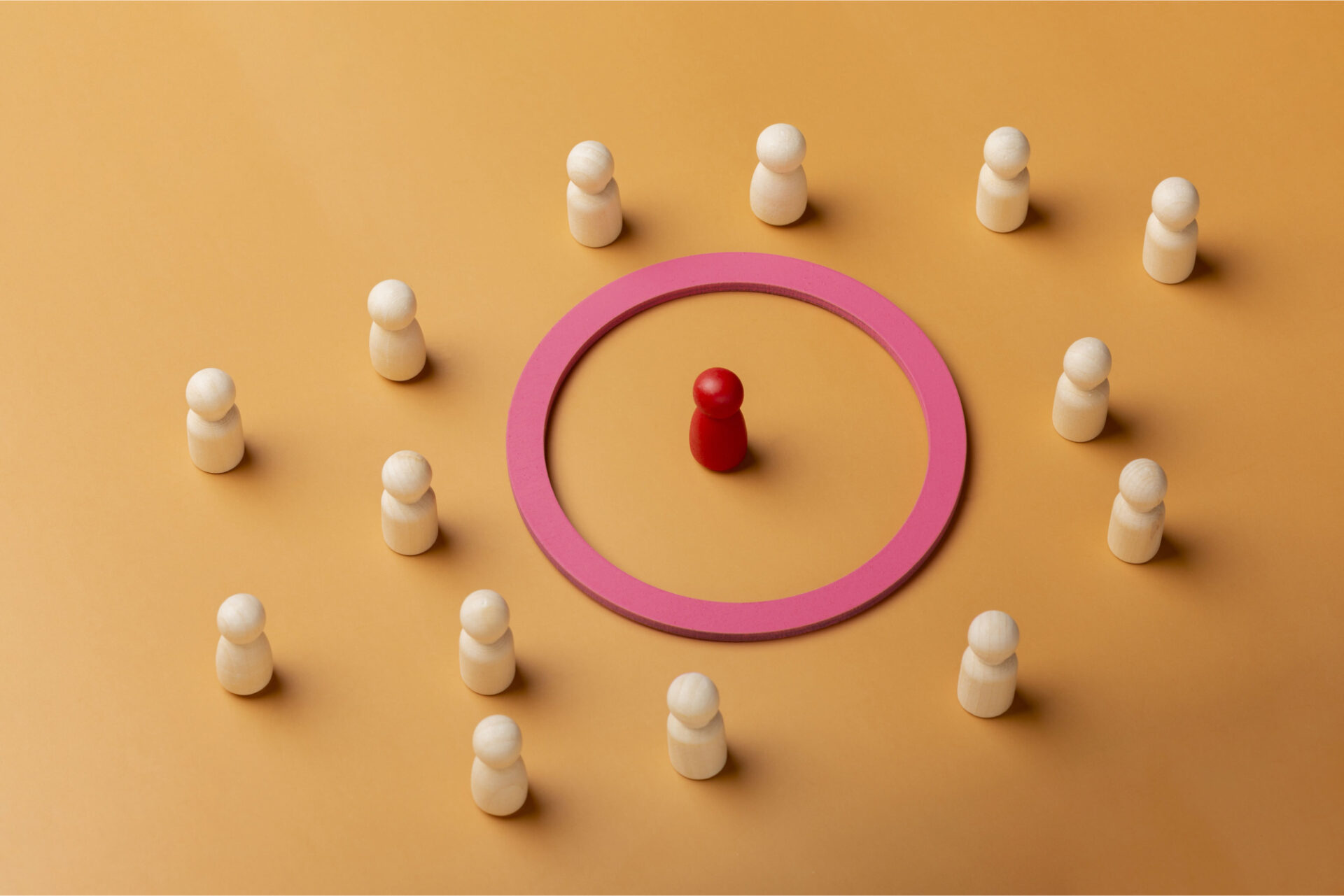 protection concept with pawns