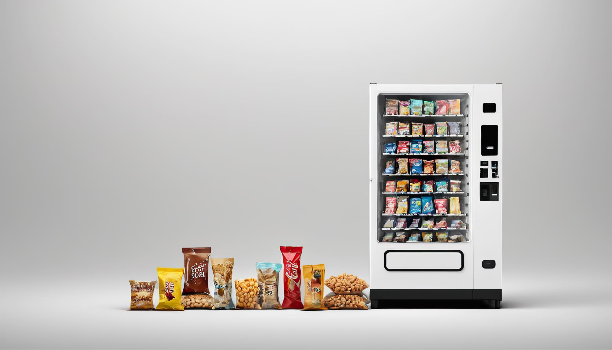 vending machine that has chips chips it