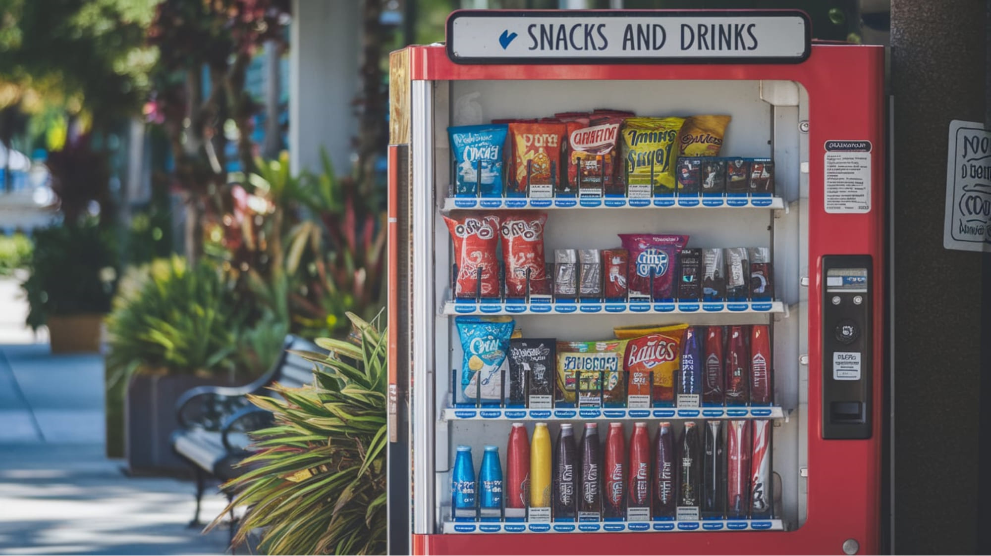 vending machine with drinks drinks it